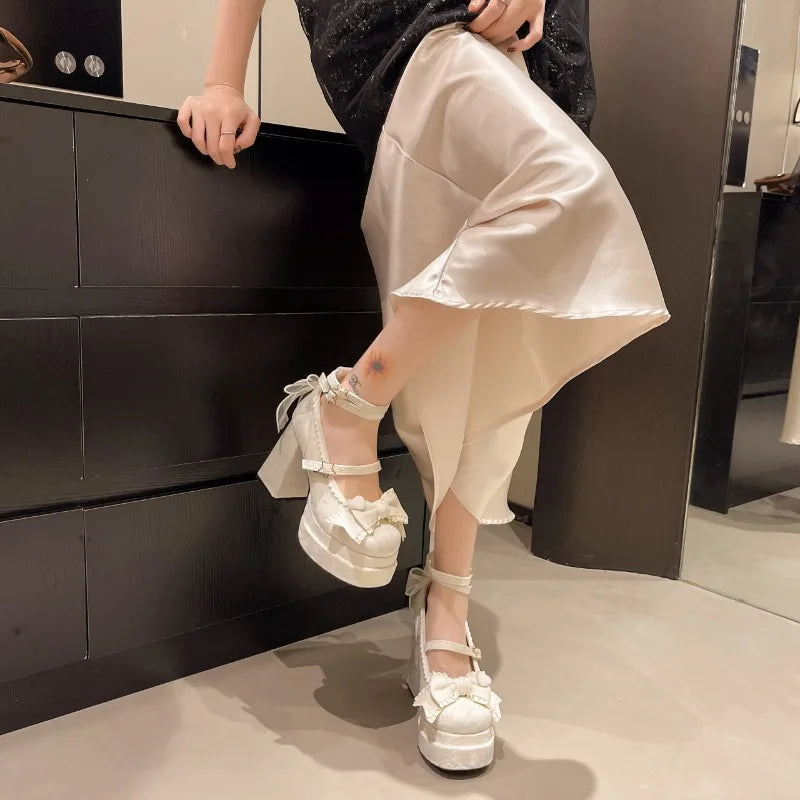 Women's Block Heel Platform Mary Jane Loafers | Party Pumps