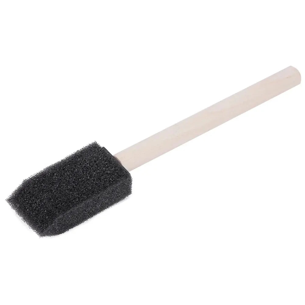 4-Piece Sponge Foam Paint Brush Set | Wooden Handle