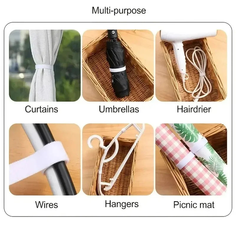 Hook & Loop Cable Ties – USB & Cord Organizer | Grey 1 PC