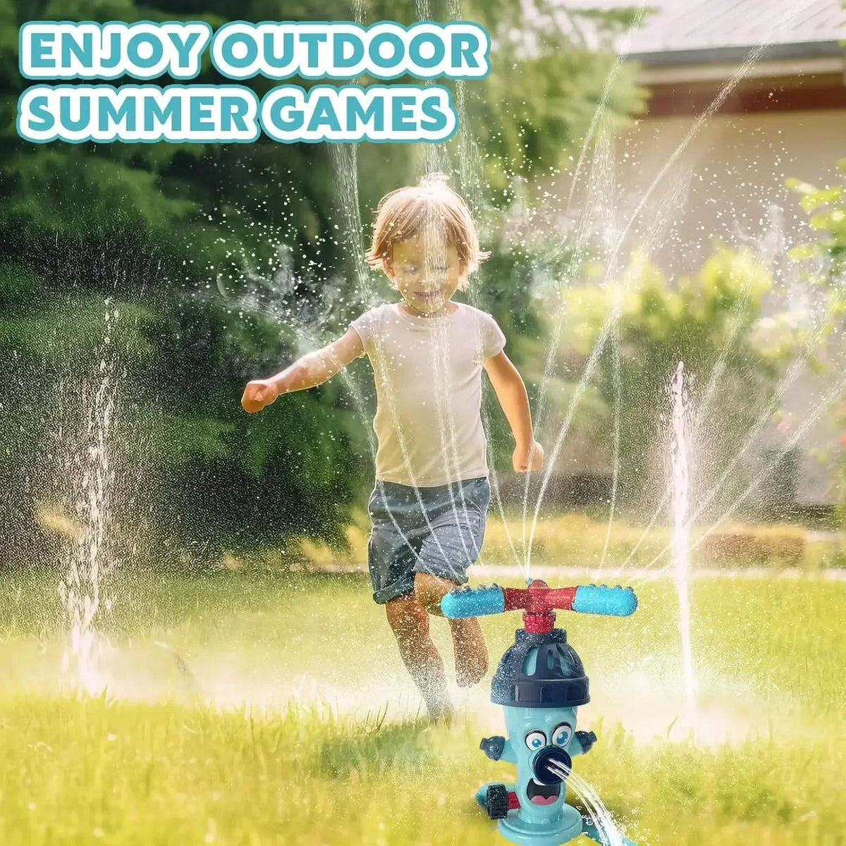 Kids Water Sprinkler Baseball Toy | Rotating Outdoor Spray