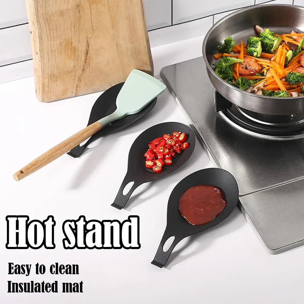 Silicone Spoon Rest & Spatula Holder – Heat-Resistant Kitchen Tray