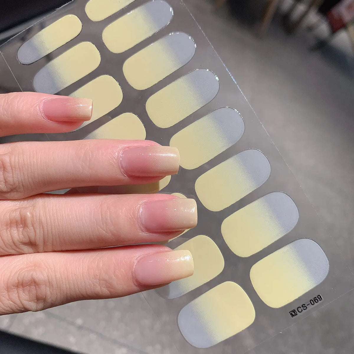 Semi-Cured Gel Nail Wraps – Gradient Multi-Color Stickers