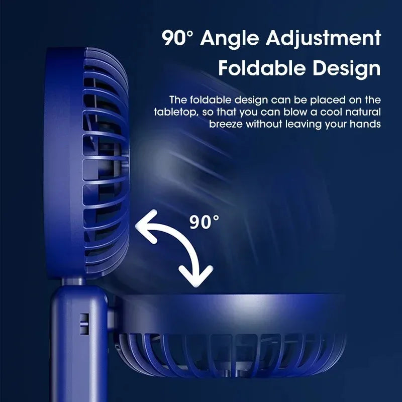 Portable USB Rechargeable Mini Handheld Fan – 5 Speed