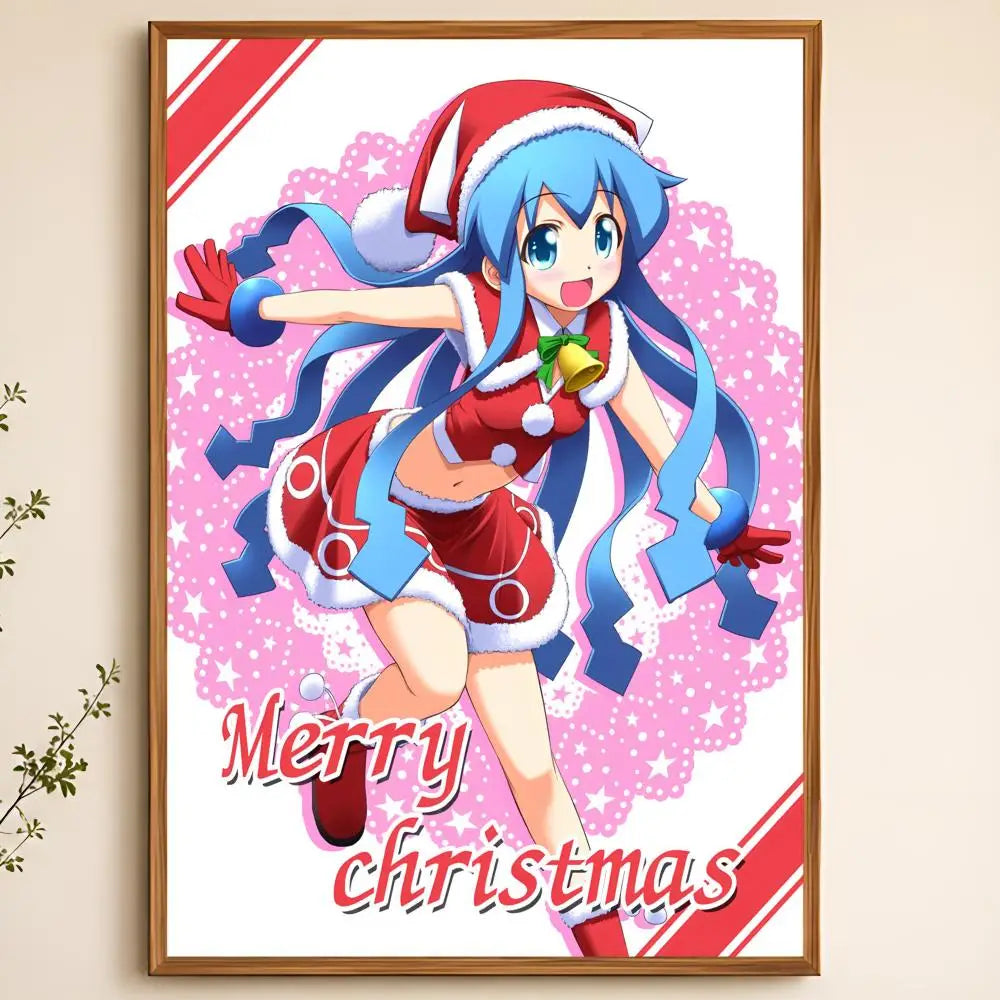 Anime Squid Girl Waterproof PVC Peel-and-Stick Wall Poster