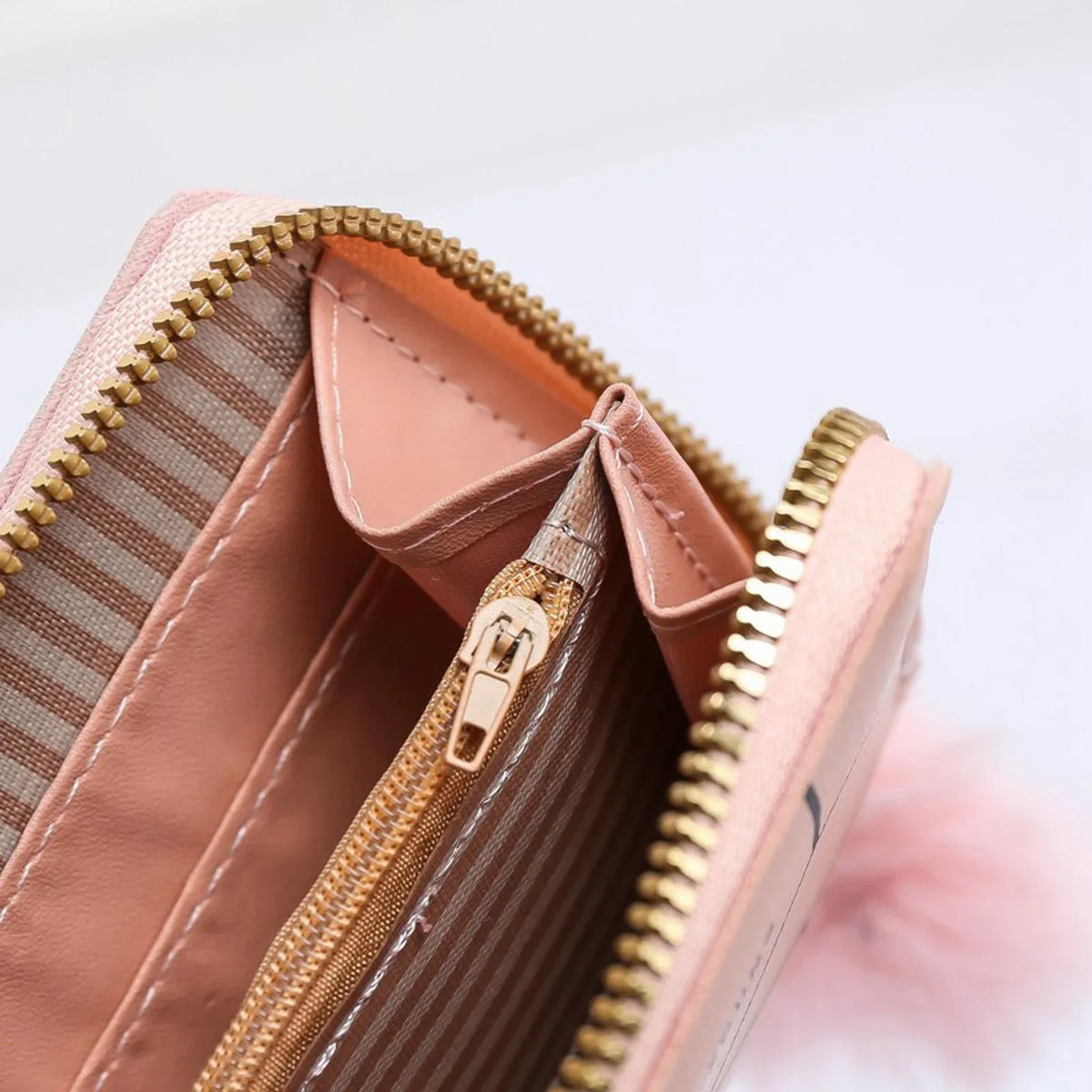Women's Slim Minimalist Short Wallet | PVC Zipper Coin Purse