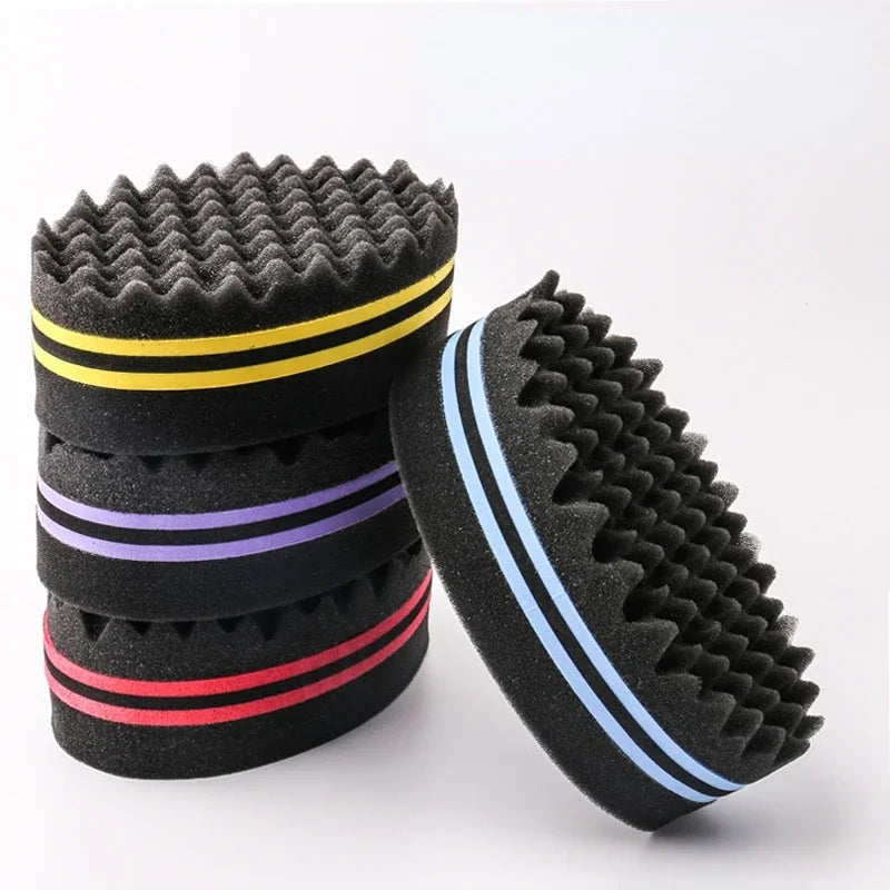 Double-Sided Twist Hair Sponge Brush for Afro & Coily Hair