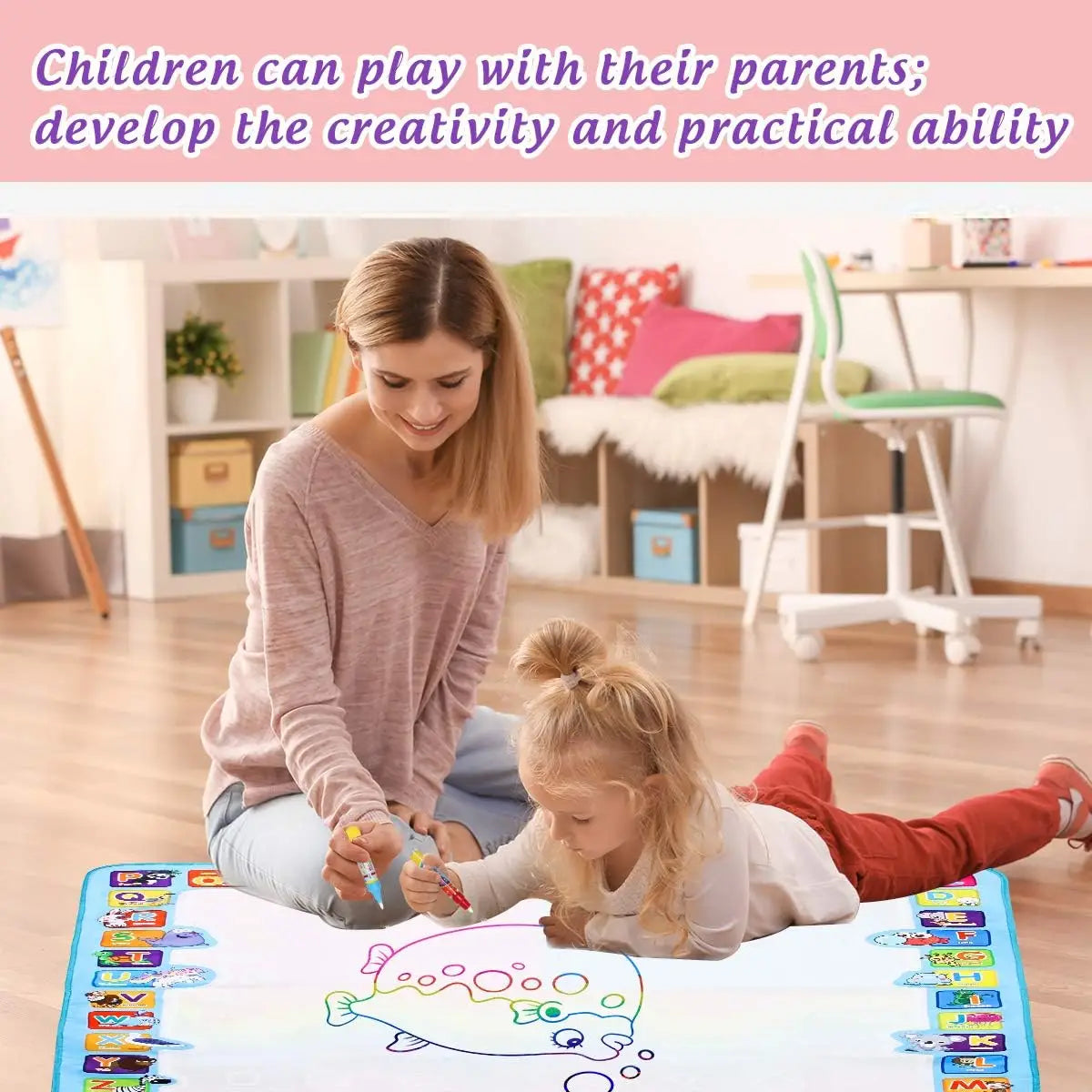 Magic Water Drawing Mat – Reusable Doodle Board for Kids