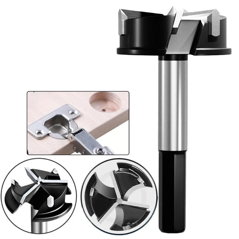 35mm Carbide Forstner Drill Bit – Hinge Hole Opener for Wood