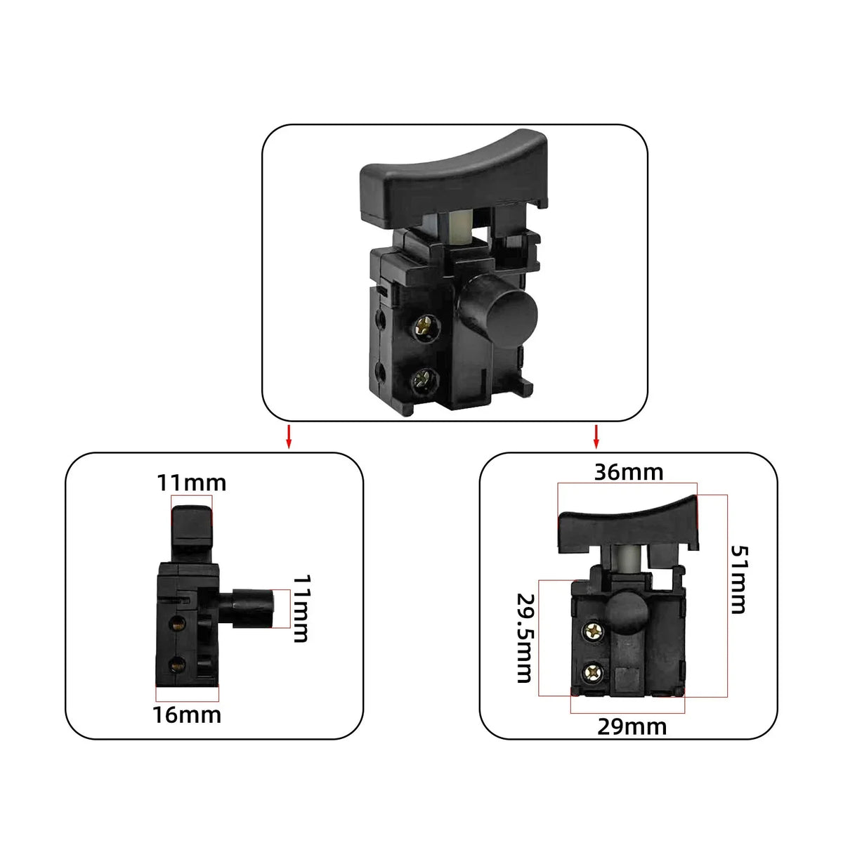 Chainsaw Trigger Switch for 4/6/8-Inch Lithium Electric Chainsaw