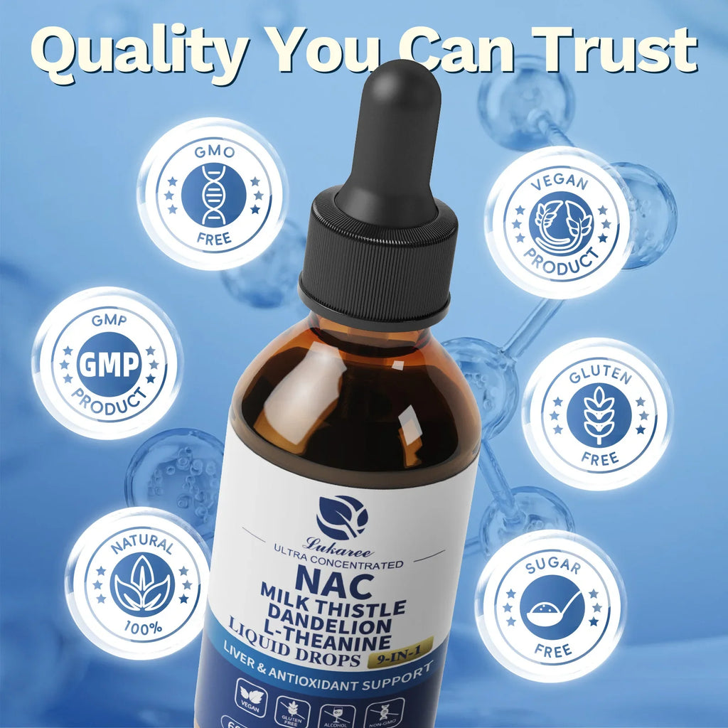 Liposomal NAC Supplement Drops 30ml – Milk Thistle, Liver & Lung Support