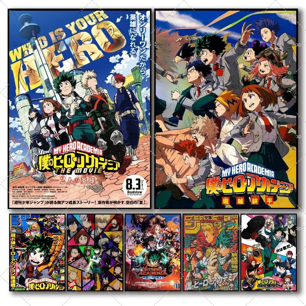 My Hero Academia Wall Poster | Self-Adhesive Waterproof Sticker