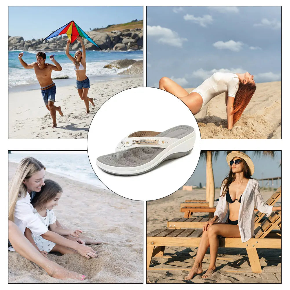 Women's Open Toe Non-Slip Slides – Beach Sandals & Slippers