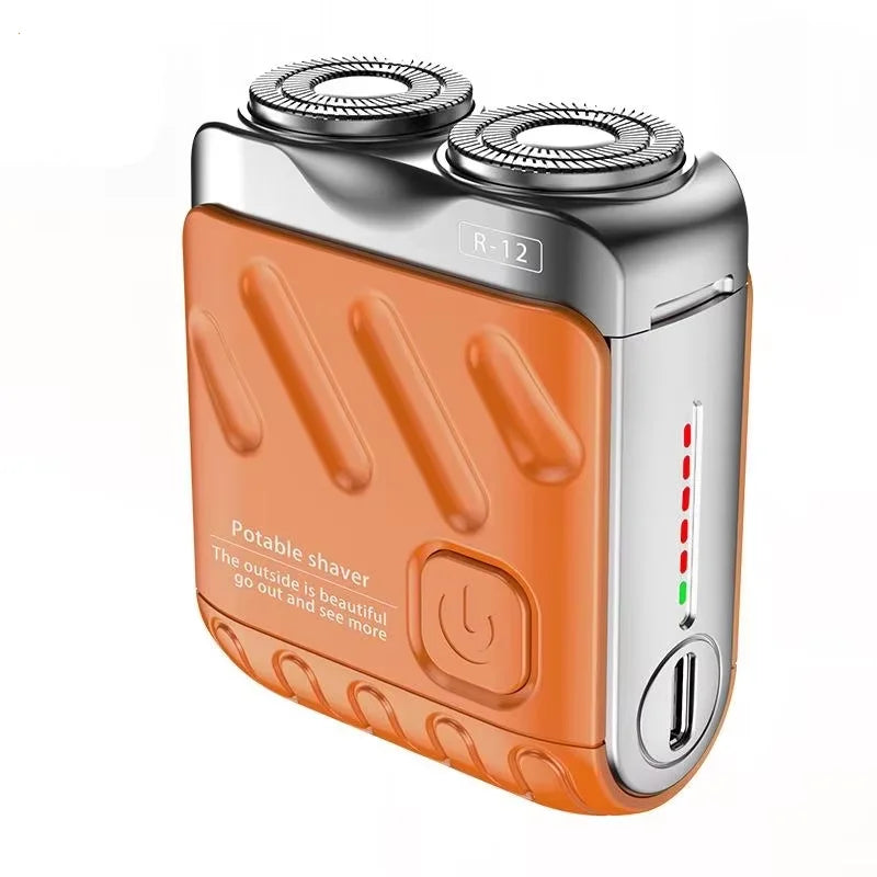 Men's Mini Rotary Electric Shaver – Waterproof Travel Razor