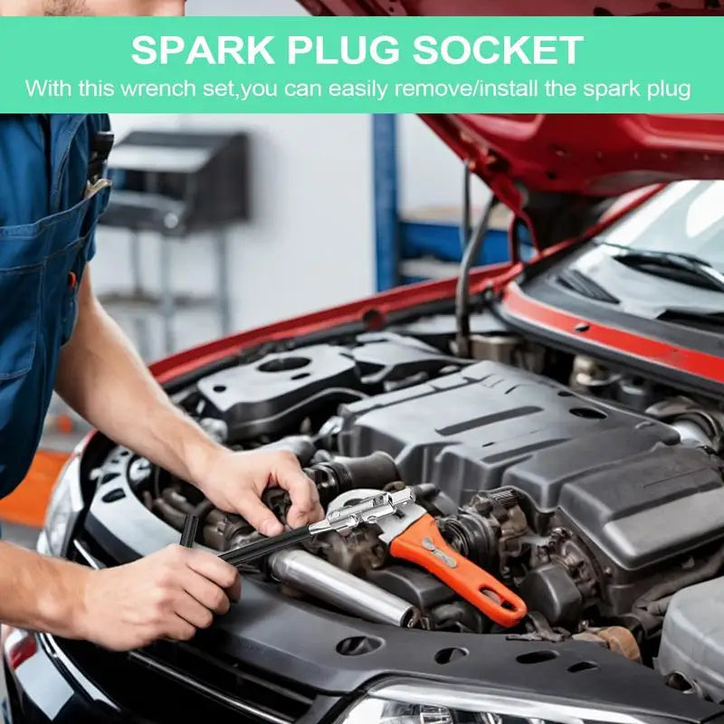 4-Piece T-Shape Spark Plug Socket Wrench Set 16/18/21mm