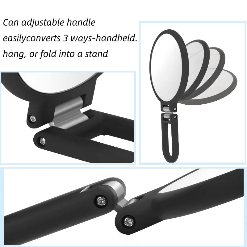 Magnifying Handheld Mirror Double Sided 1X 15X Travel Folding
