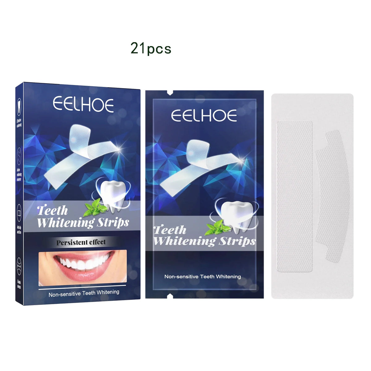 Eelhoe Teeth Whitening Strips – Mint Gel, 7 Strips/Box