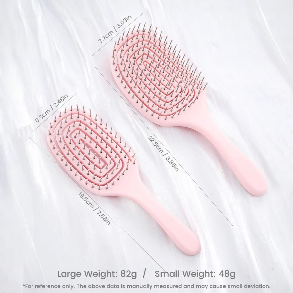 Wide Tooth Hollow Detangling Comb – Scalp Massage & Styling