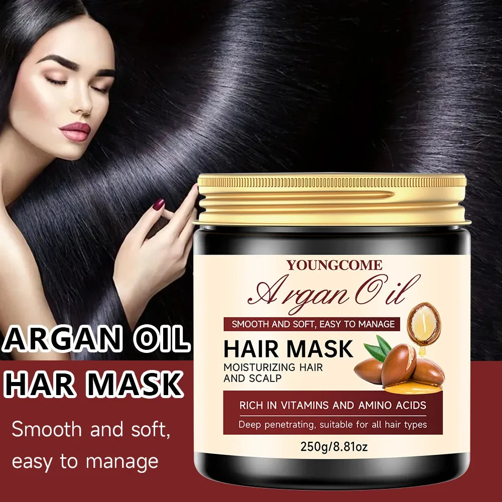 Argan Oil Hair Mask – Keratin, Collagen & Frizz Control | 250g