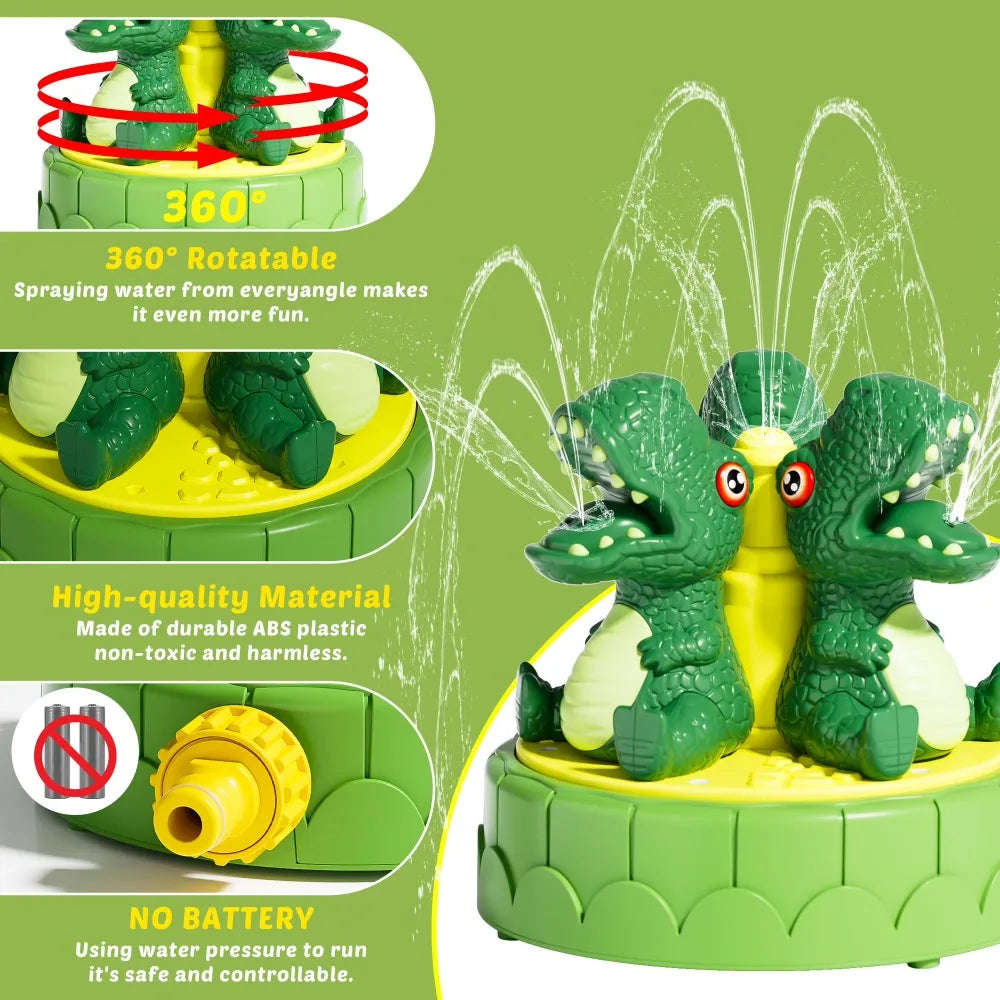 Dinosaur Water Sprinkler for Kids – Outdoor Summer Yard Toy