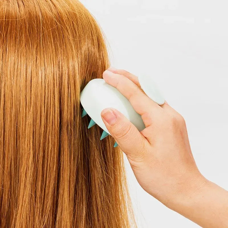 Silicone Scalp Massage Brush – Shampoo & Body Bath Comb
