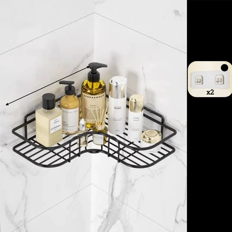 Stainless Steel Corner Shower Rack | Rustproof Wall-Mounted Shelf