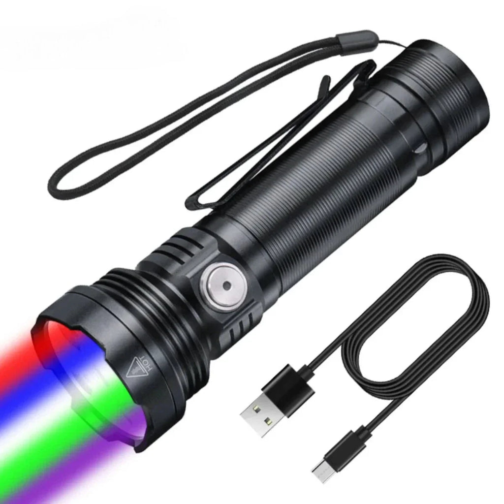 POCKETMAN 5-Color Tactical Flashlight | USB Rechargeable 3800LM