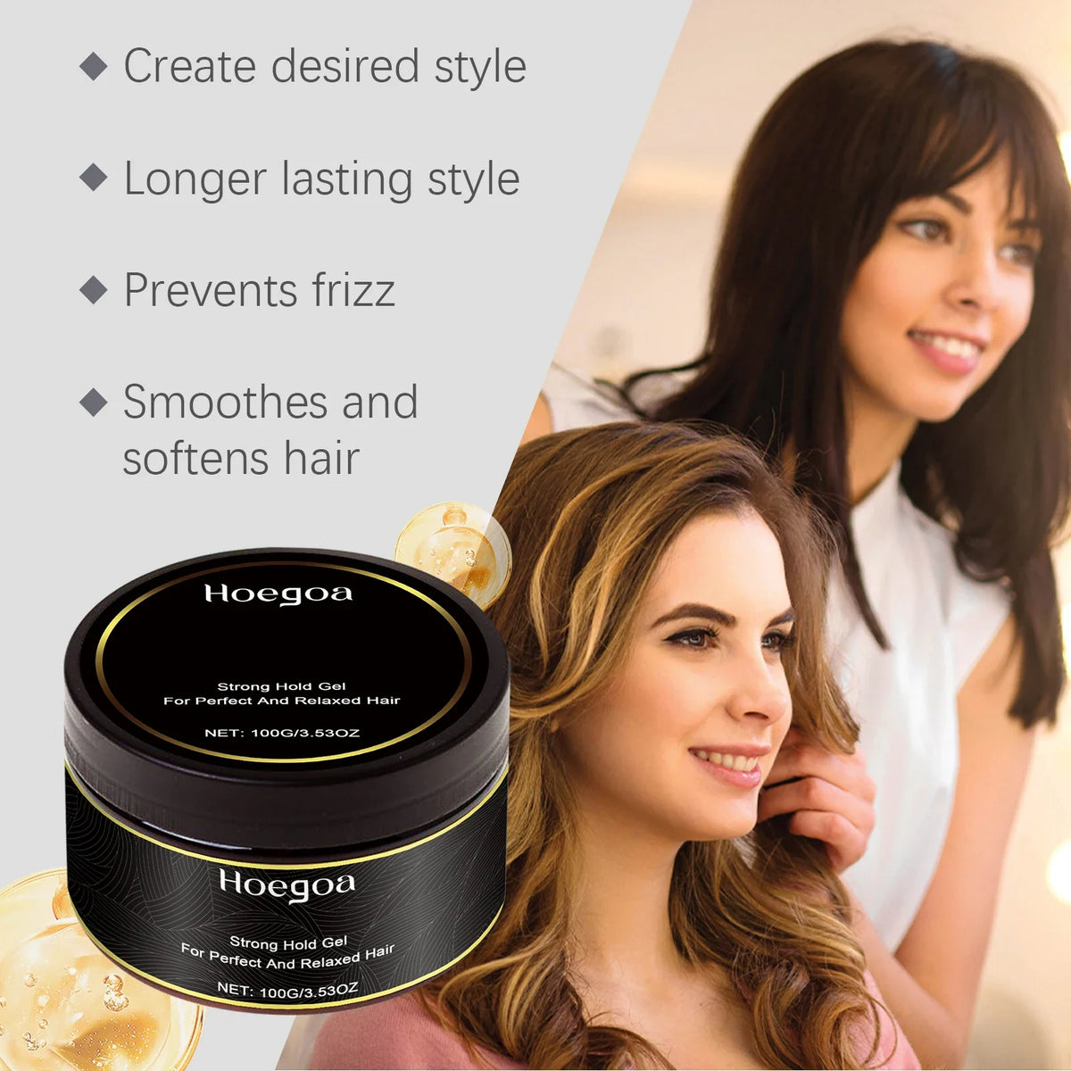 HOEGOA Men's Hair Clay Wax – Strong Hold Pomade 100g