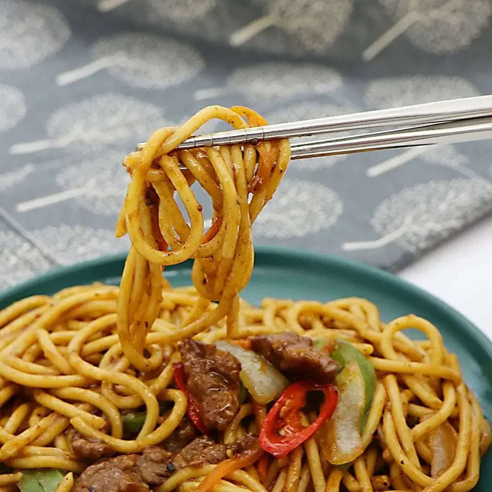 Stainless Steel Chopsticks Set – Non-Slip Reusable Cutlery