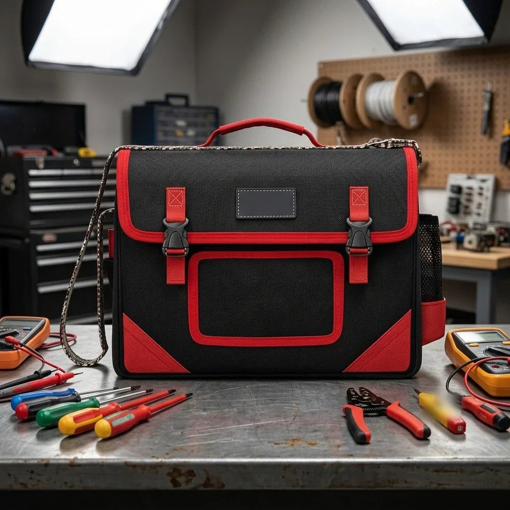 Large Oxford Tool Bag – Multi-Pocket Electrician Organizer