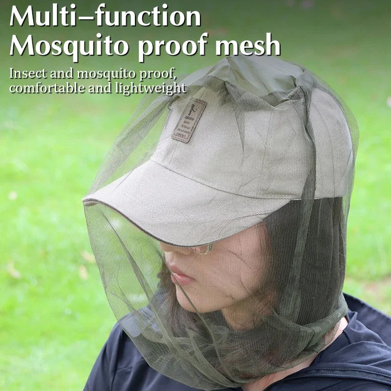 Outdoor Mesh Bug Net Face Shield Hat | Fishing & Beekeeping