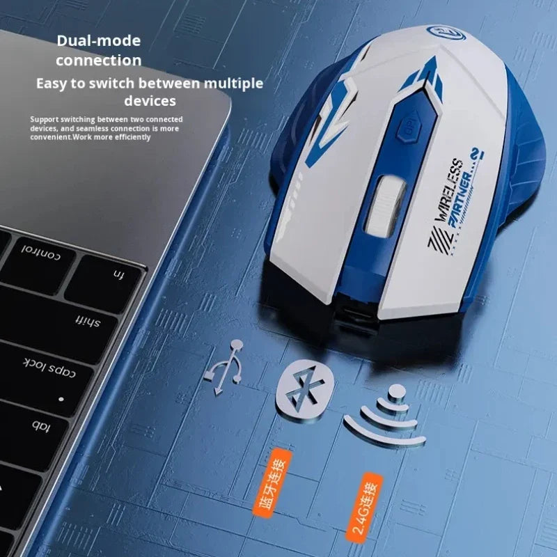 DIXSG Bluetooth 5.2 Dual-Mode Wireless Mouse – 1600 DPI, 6 Button
