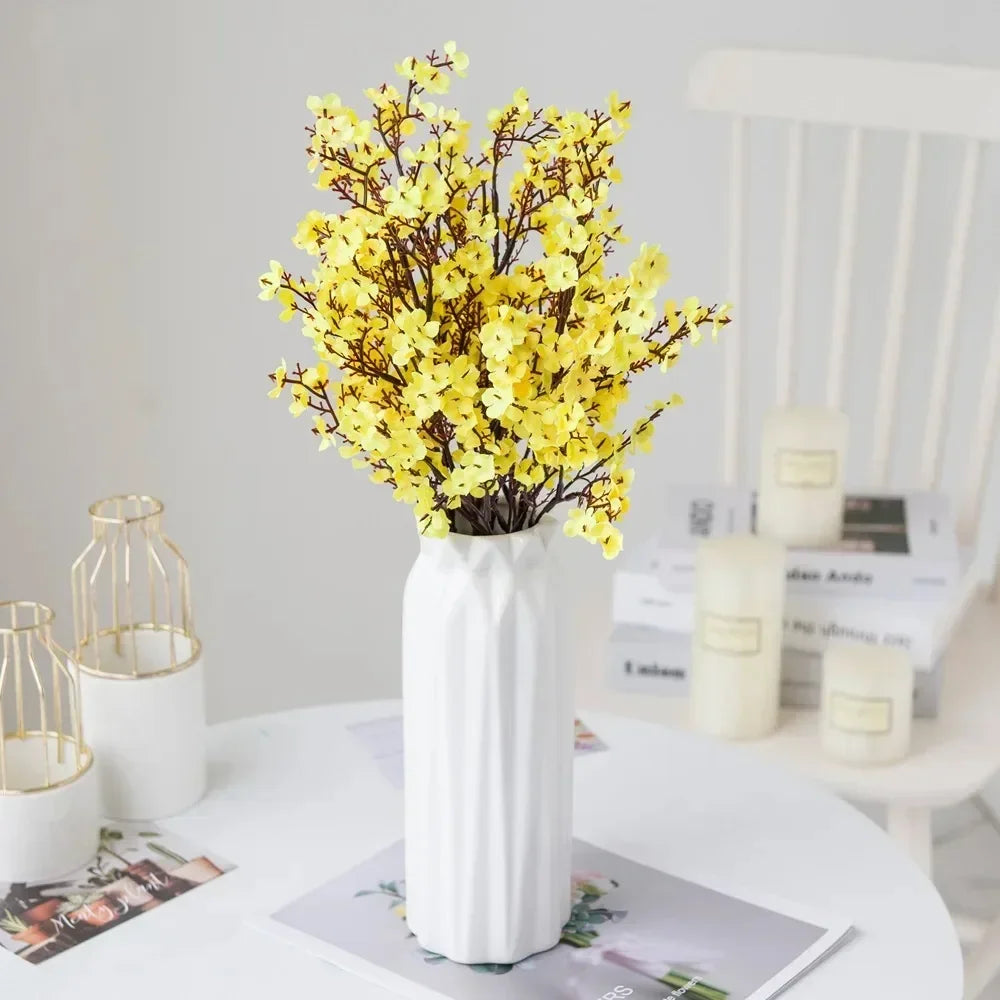 Cherry Blossoms Artificial Flowers Gypsophila Fake DIY Wedding Home