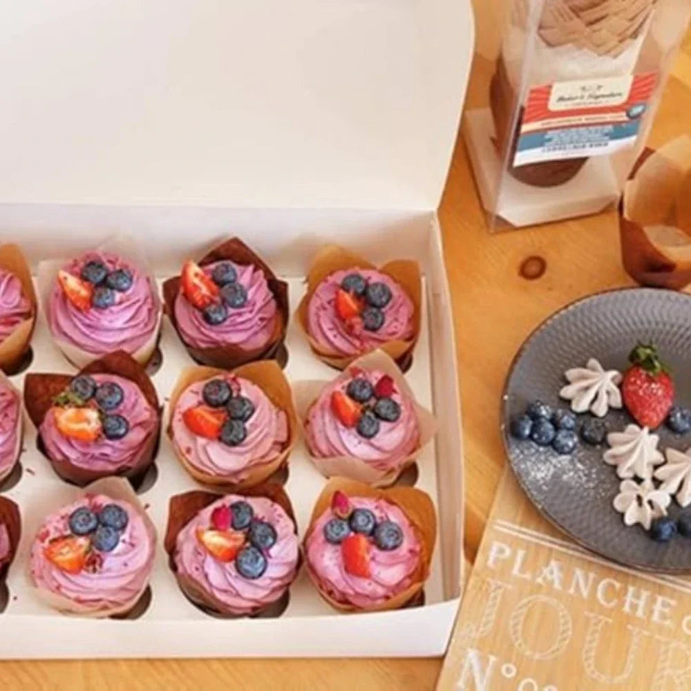 50-Pack Newspaper Tulip Cupcake Liners | Baking Cups & Wrappers