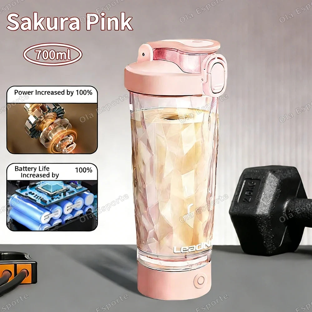 Electric Portable Shaker Bottle USB Rechargeable 630ml Blender