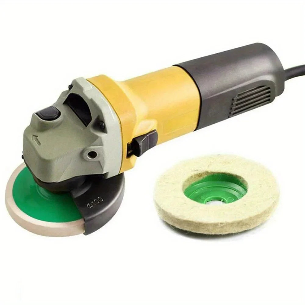 4" Wool Polishing Wheel Discs for Angle Grinder – 3-12 Pack