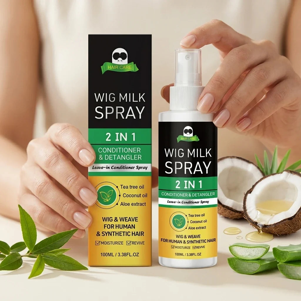2-in-1 Wig Milk Spray | Anti-Frizz Leave-In Conditioner 100ml