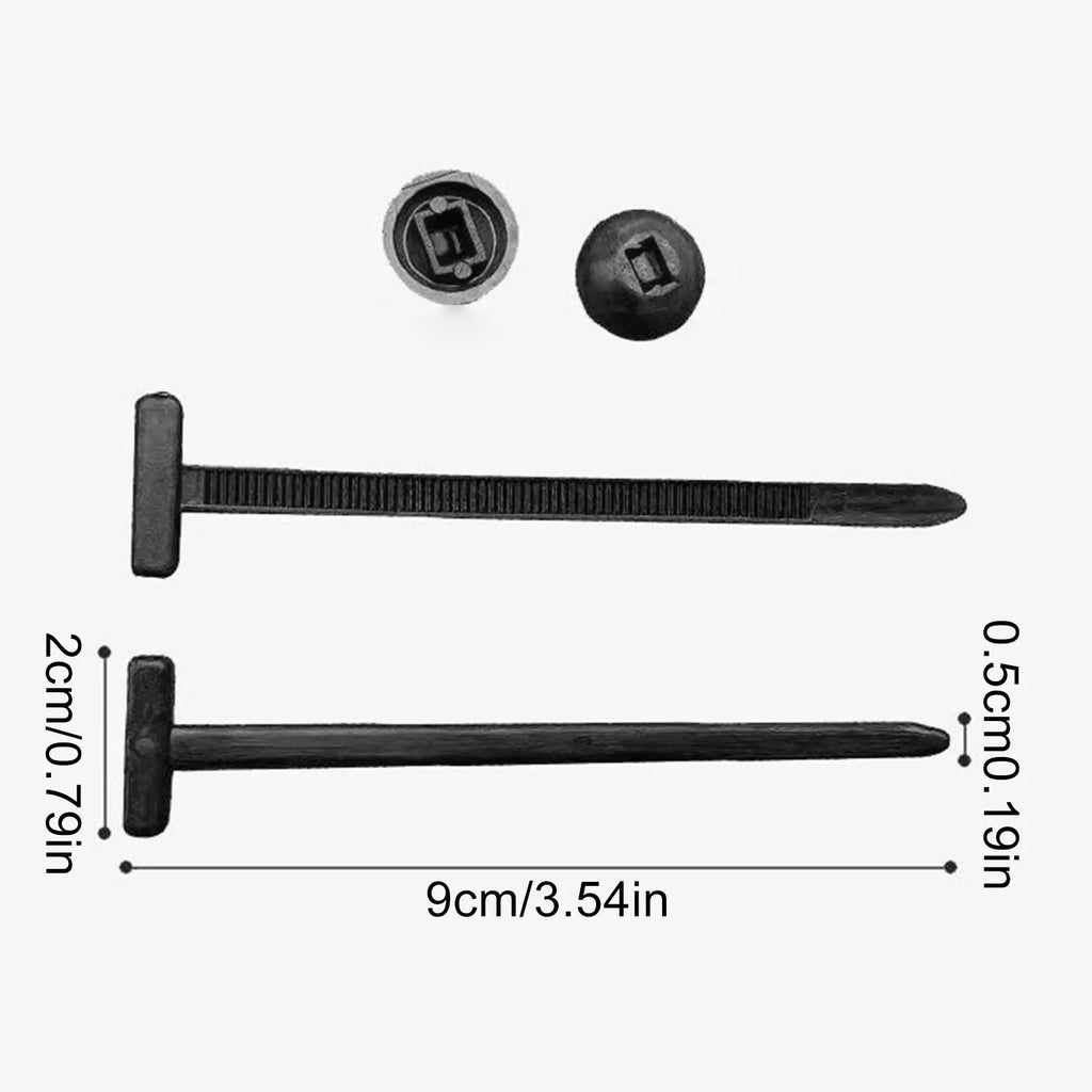100-Pack UV-Resistant Nylon Cable Tie Buckles | Zip Tie Holders