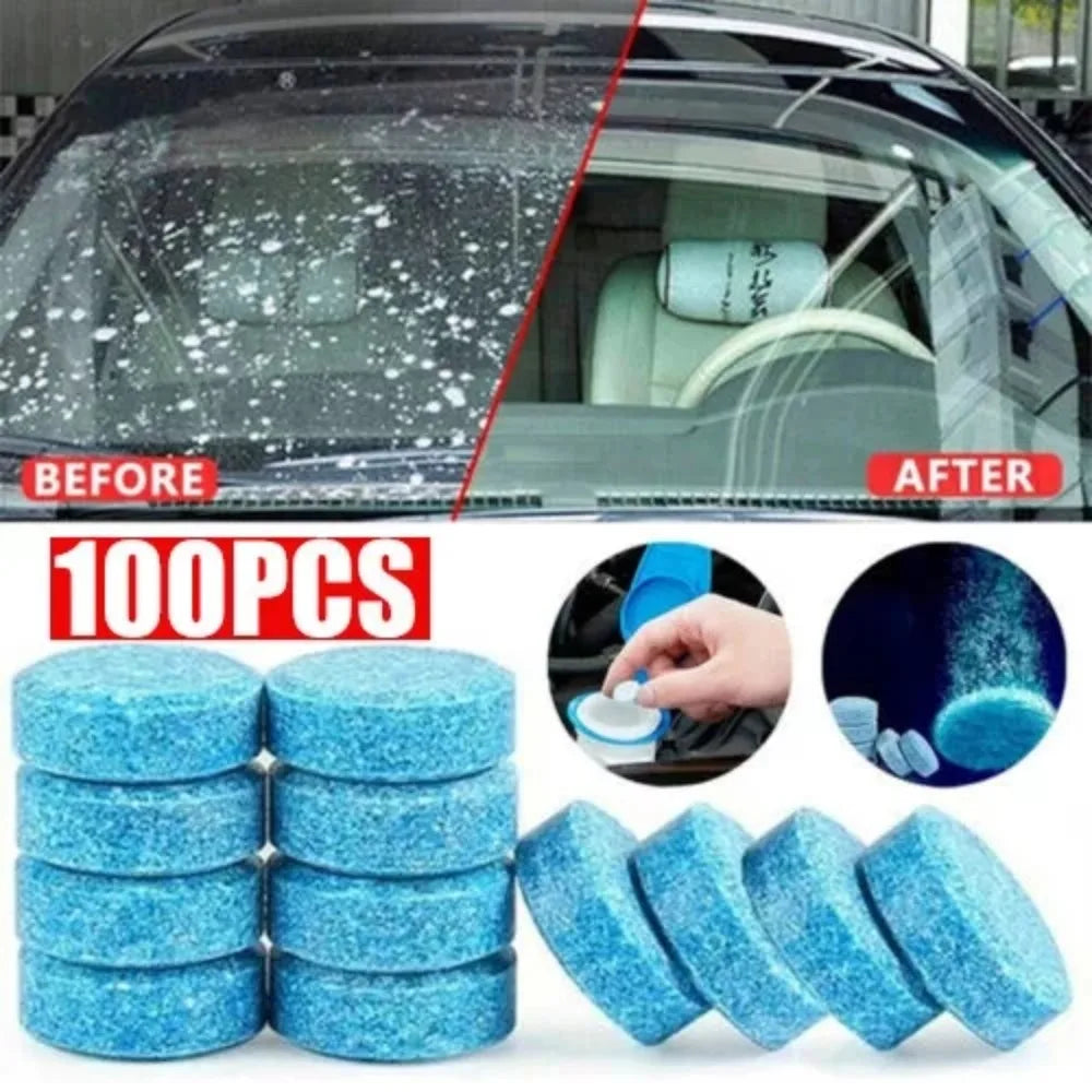 Car Windshield Cleaner Effervescent Tablets – 10 & 100 Pack