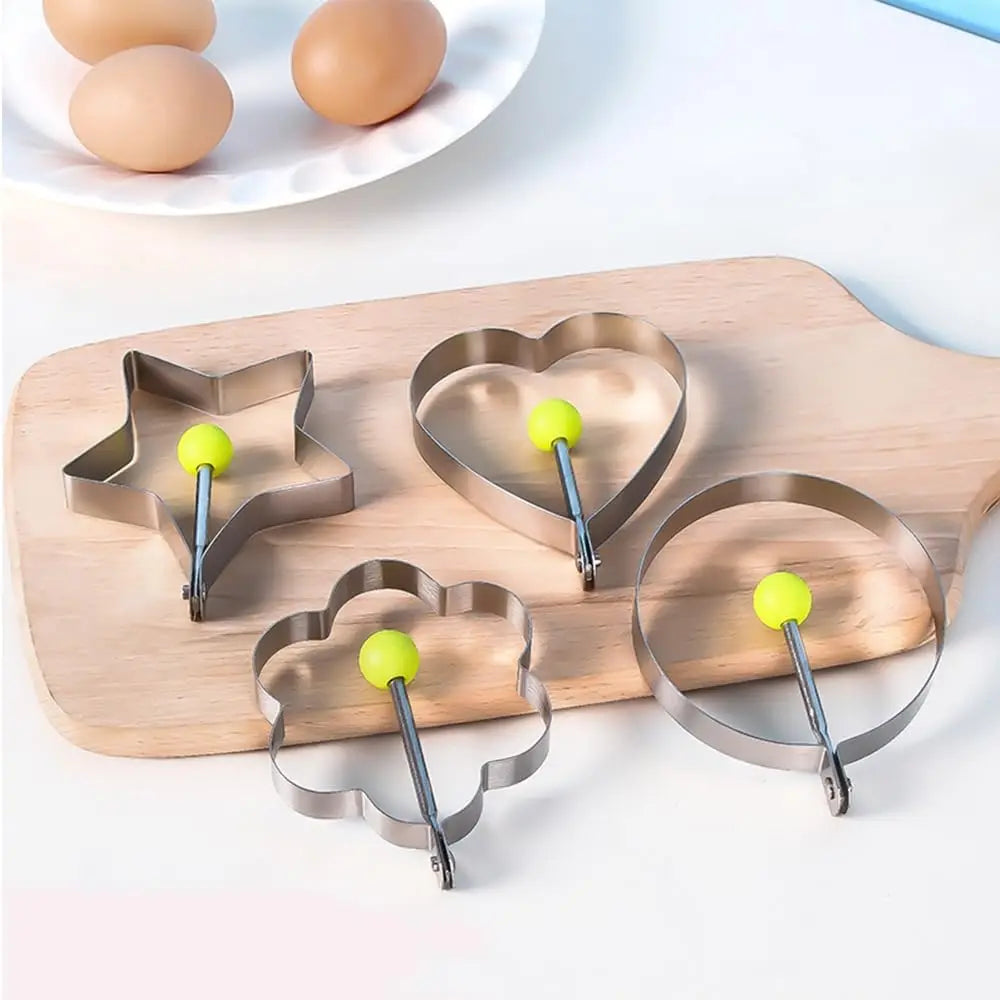 Stainless Steel Egg Ring & Pancake Mold with Handle | 1-2 pc