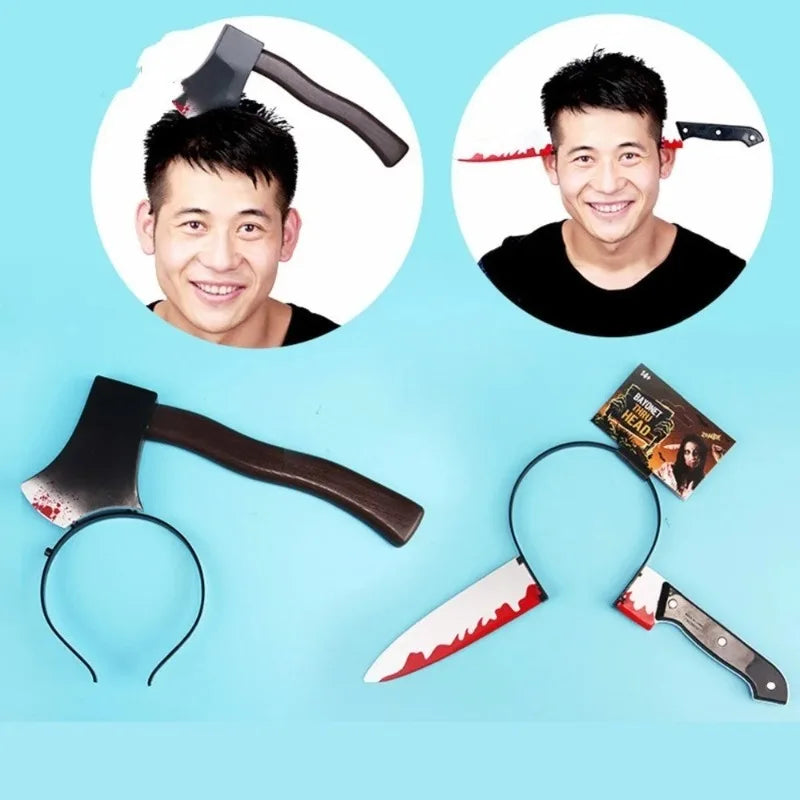 Pet Halloween Headwear – Funny Ax, Nail & Saw Costume Props