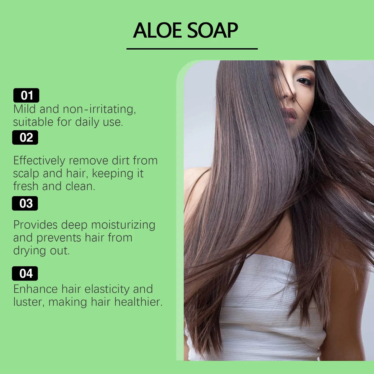 Aloe Vera Shampoo Bar – Oil Control, Frizz Repair & Volume