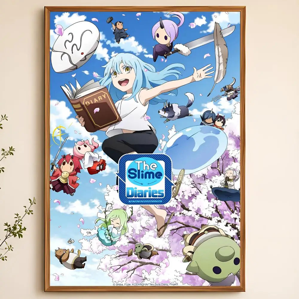 TenSura Anime Waterproof PVC Wall Poster – Peel & Stick HD Art