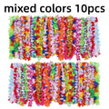 10-Pack Hawaiian Lei Flower Garlands – Luau Party Necklaces