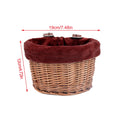 Kids Bike Basket Bicycle Wicker D-shaped Baskets Child Scooter Front