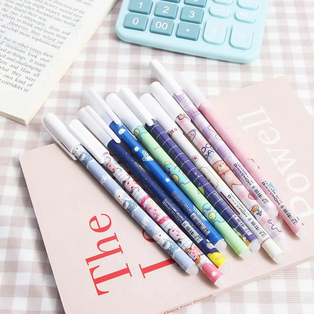 Kawaii Erasable Gel Pen 0.5mm Blue Ink – Cartoon Student Pen