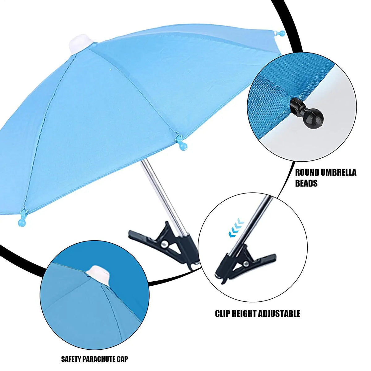 Mini Clip-On Phone Umbrella Sunshade | Outdoor Screen Shade