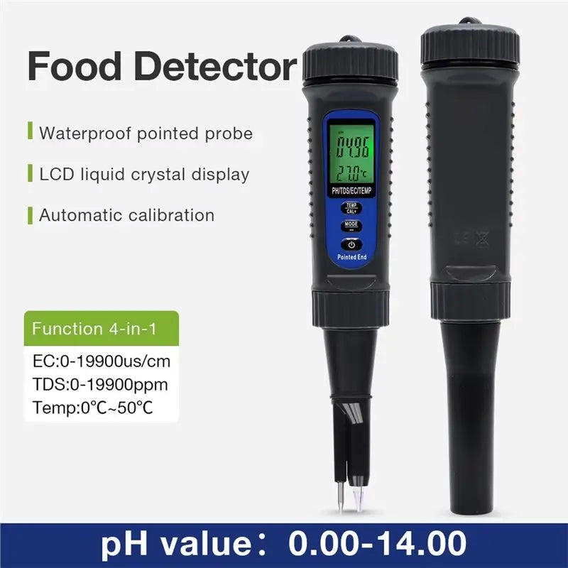 Y51A-Food Tester Acidimeter 1 PH EC TDS Meter Fruit Juice Bread Dough