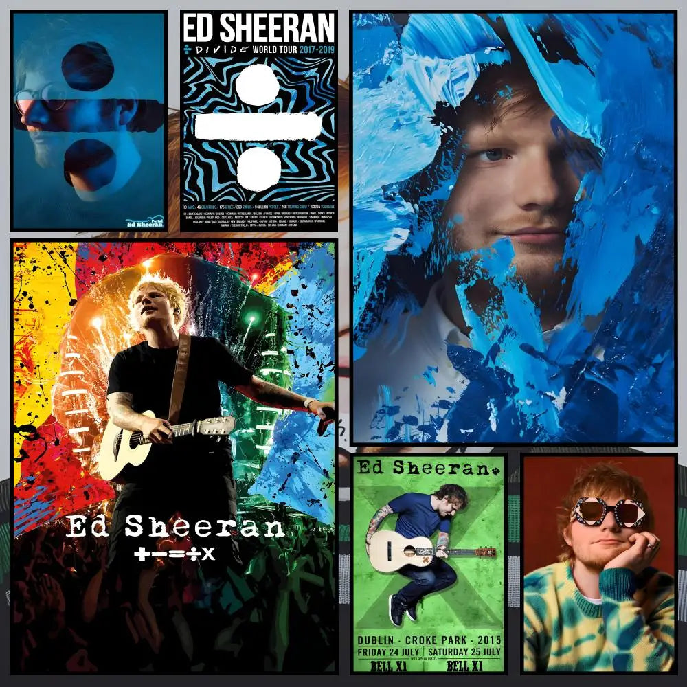 Ed Sheeran Album Poster – Self-Adhesive Waterproof Wall Art