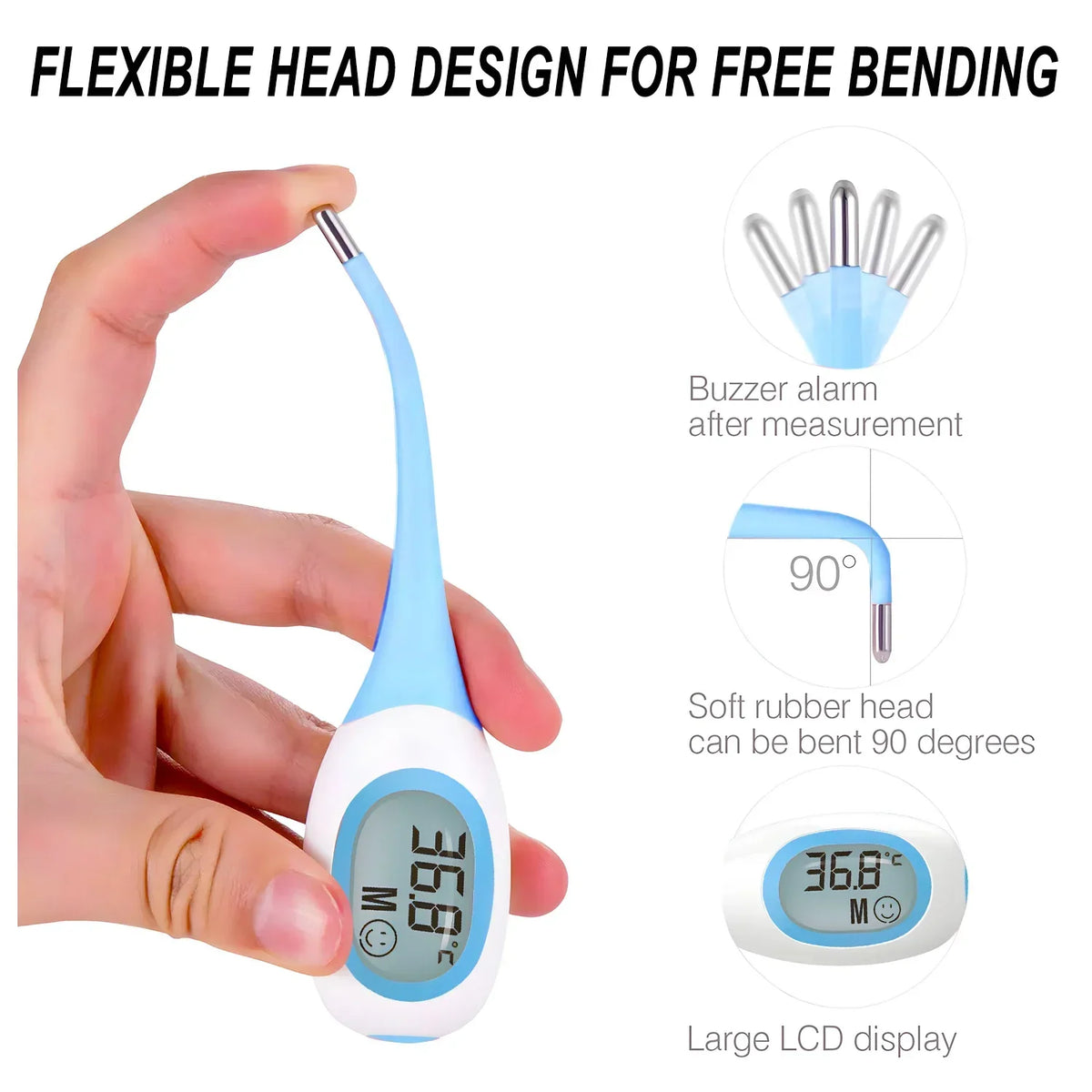 8-Second LED Digital Pet Thermometer for Dogs & Cats
