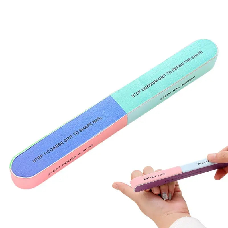 6-Sided EVA Nail File & Buffer – 7-Step Manicure Tool